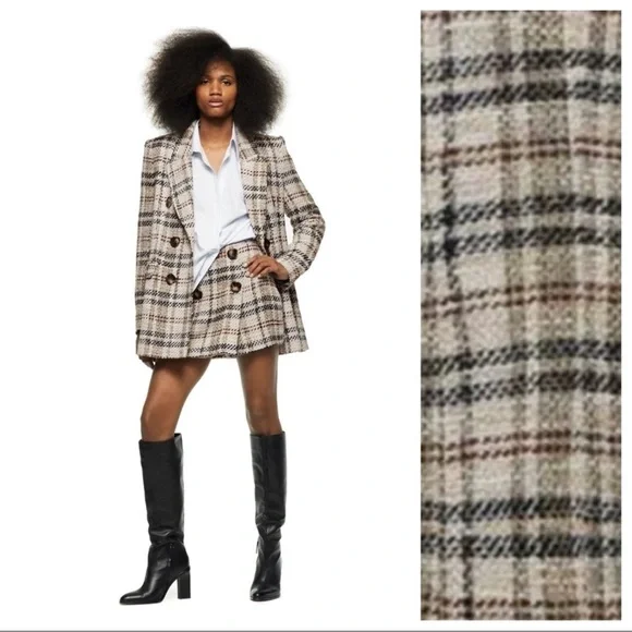 ZARA DOUBLE BREASTED BLAZER - Picture 4 of 6